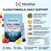 Yerba Mate en Polvo Instantánea, 30 Sobres, Sin Gluten, para Adultos, Apoya la Energía, la Salud Intestinal, la Inmunidad y la Concentración Mental