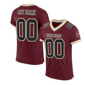 Maillot de football américain respirant en gros, personnalisable avec nom et numéro d'équipe, impression par transfert thermique, fabricant OEM, marque privée - Product Image 6