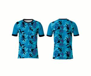 T-shirt en polyester à sublimation, imprimé sur toute la surface, confortable, respirant, vêtements d'été - Product Image 1