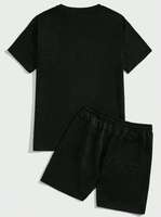 Conjunto Deportivo Informal de Dos Piezas con Logotipo Privado Personalizado, Camiseta y Pantalones Cortos de Alta Calidad 100% Algodón Suave para Hombre