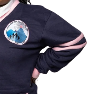 <b>Navy</b> Blue Embroidered Knit <b>Cardigan</b> Women Button Front Long Sleeve Sweater Jacket Casual Fashion Preppy Style Outerwear Apparel - Product Image 3