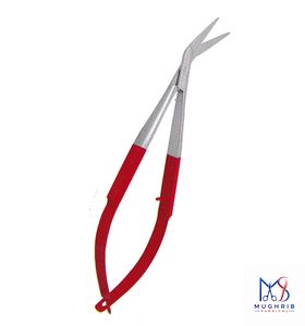 Pince à épiler pour sourcils à ressort, partie revêtue, inclinée, 12 cm, en acier inoxydable, pointe lisse, instrument de précision durable, manche rouge - Product Image 5