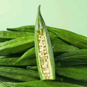 Snack de Okra Crujiente Personalizado al por Mayor, Chips de Okra Fritos al Vacío, Proveedor OEM ODM, Marca Privada, Snack Vegetal Crujiente - Product Image 4
