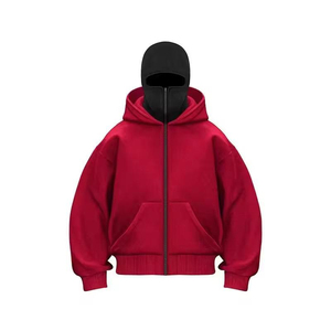 Sweat-shirt double couche streetwear OEM, hoodie vieilli, délavé à l'acide, coupe oversize, ourlet brut, en coton, style vintage hip-hop, pull personnalisé pour homme - Product Image 5