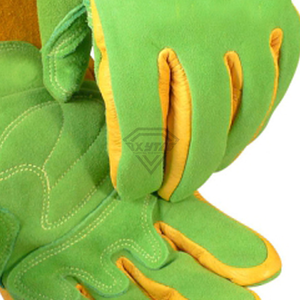Custom Split Cowhide Leather Welding <b>Gloves</b> Heat Resistant Safety Work <b>Gloves</b> <b>Long</b> Cuff Industrial Protective <b>Gloves</b> OEM - Product Image 6