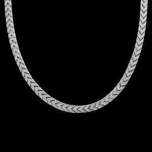 Customized 925 Silver Cuban Link Chain <b>Necklace</b> With Moissanite Micro Pave Setting Hip Hop Style Full Iced Round Diamond Chain - Product Image 2