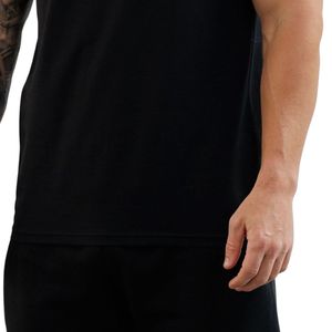 T-shirt de sport noir pour homme, manches courtes, respirant, léger, pour la course à pied, la remise en forme, la salle de sport, l'entraînement, imprimé - Product Image 5