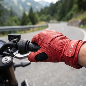 Gants de moto en cuir Dumela à doigts entiers, rouge, avec support de poignet, gants de cyclisme sportifs, respirants, pour toutes les saisons - Product Image 3