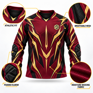 Camiseta de Paintball Personalizada para Competición, Manga Larga, Diseño Gráfico, con Protectores de Codo y Paneles Laterales Elásticos - Product Image 6