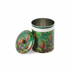 Caja Redonda de Hojalata Ecológica de Grado Alimenticio con Logotipo Personalizado para Envasado de Té y Chocolate - Product Image 1