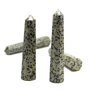 Dalmatian Jasper หินคริสตัลธรรมชาติกึ่งมีค่างานฝีมือฮวงจุ้ยแกะสลักความรักขายร้อนบำบัดหินหอ - Product Image 1