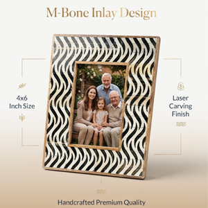 Luxury Bone Inlay Photo <b>Frame</b> <b>4x6</b> Inch Handcrafted |Elegant Decorative Picture <b>Frame</b> for Tabletop Office Desk Home Decor Gifting - Product Image 3