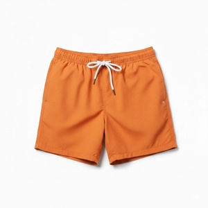 Shorts de sport pour hommes à taille haute, tricotés, avec taille élastique, séchage rapide et respirants, avec poches - Product Image 1