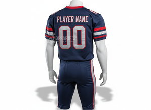Ensemble de maillots de football américain personnalisés pour équipe, sublimés, col en V, anti-humidité, maille de marque premium, taille élastique, coupe régulière pour hommes adultes - Product Image 2