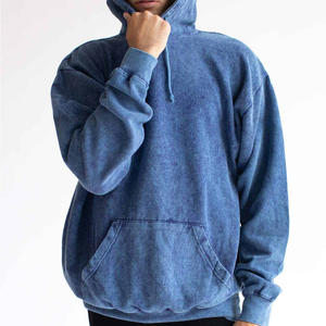 Modern Look Acid Washed Hoodie Customizable Cotton Fleece Pullover Washed Sweatshirt Urban Apparel For Branding - Product Image 1