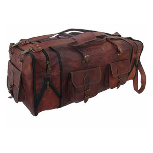 Bolsa de Viaje de Cuero Genuino de Lujo para Hombre, Ecológica, Capacidad de 50-70L, Personalizable, para Actividades al Aire Libre, Alta Calidad - Product Image 5