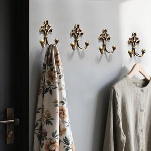 Premium Quality Solid Brass Robe <b>Hooks</b> with <b>Wall</b> Mounted Towel and <b>Coat</b> Hangers <b>for</b> Bathroom Hotel Bedroom and Hospitality Use - Product Image 4