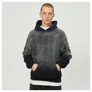 Sudadera con Capucha Estilo Y2K Personalizada, Sudadera Holgada de Gran Tamaño, Estilo Urbano, Corte Cuadrado, 500 Gsm, Sudadera con Capucha Desteñida por el Sol para Hombre - Product Image 4