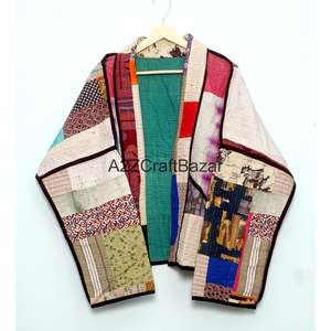 Veste à col roulé boutonnée en coton 100% pur, réversible, respirante, à séchage rapide, tricotée, vintage, faite à la main, écologique, pour femmes, toutes saisons - Product Image 6