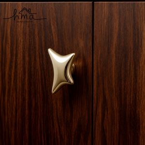 Round Brass Cabinet Knob White Mother of Pearl Inlay Geometric Star Design <b>Gold</b> Finish Decorative <b>Drawer</b> <b>Pull</b> Elegant Furniture - Product Image 6