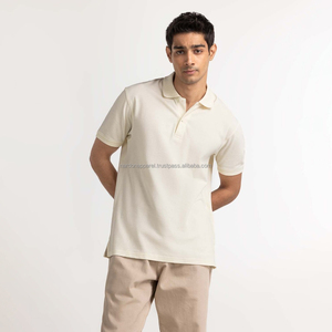 Nardon Apparel T-shirt d'été décontracté à coupe ajustée pour homme, polo à manches courtes en maille texturée avec col et poche - Product Image 5