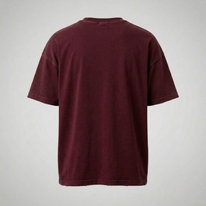 T-shirts vierges pour hommes, 100% coton jersey respirant, grandes tailles, style décontracté, dernière mode, avec impression en relief personnalisée et effet vieilli - Product Image 5