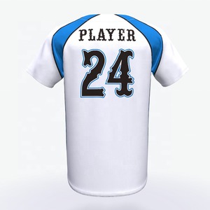 Maillot de baseball à manches courtes personnalisé avec logo, imprimé par transfert thermique, vêtements de sport, vente en gros, haute qualité, pas cher, pour hommes - Product Image 5