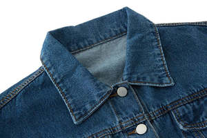 Veste en jean décontractée pour femme, coupe ample, courte, déchirée, à manches longues, style streetwear, pour l'automne - Product Image 3