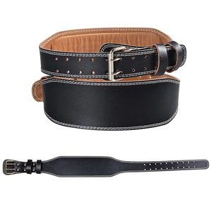 Unisex Leather Weight Lifting <b>Belt</b> with Adjustable Buckle Closure for Strength Training and Gym Workouts - Product Image 4
