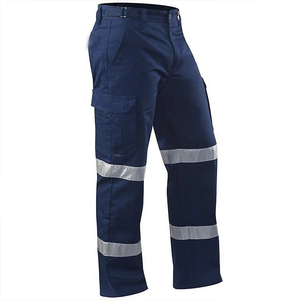 Men Reflectors Black <b>Work</b> <b>Cargo</b> Trousers Construction Workwear Autumn Fall Construction Contrast Reflective Safety <b>Pants</b> - Product Image 3