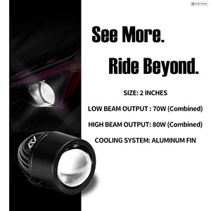 AJ LIGHT DESIGN AEROX Faro Delantero LED con Control por Aplicación, Proyector Ojo de Pez, 2 Lentes, Modificación de Señal de Giro, 12 Meses de Garantía, Brillante - Product Image 2