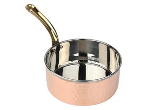 La poêle à frire est une poêle à frire avec un revêtement en cuivre à l'extérieur et en acier inoxydable à l'intérieur. Cette combinaison est populaire parce que... - Product Image 2