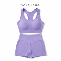 Ensemble de vêtements de sport 2 pièces pour femmes, combinaison et short taille haute, vêtements de yoga et de fitness, vêtements d'entraînement personnalisés OEM