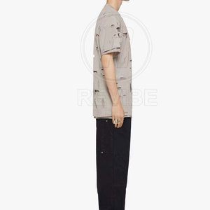 เสื้อยืดผู้ชายคุณภาพสูง ระบายอากาศได้ดี ดีไซน์ขาดๆ แบบมีสไตล์ ผลิตจากผ้าฝ้าย 100% ปรับแต่งได้ตามต้องการ รุ่นใหม่ล่าสุด - Product Image 3