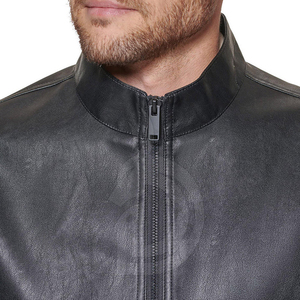 Veste en cuir décontractée pour homme, prix de gros, haute qualité, style tendance, veste en cuir à la mode pour homme - Product Image 6