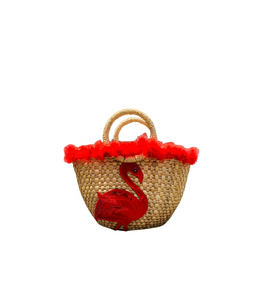Vietnam Artisan Handwoven Water Hyacinth Tote Bag, Sustainable Beach or Picnic Bag with Cotton <b>Lining</b> and Leather Straps - Product Image 3