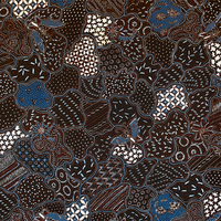 Kain Katun Ramah Lingkungan Batik Tulis Indonesia Buatan Tangan dengan Motif Tradisional Sekar Jagad Klasik Sogan untuk Dekorasi Rumah.