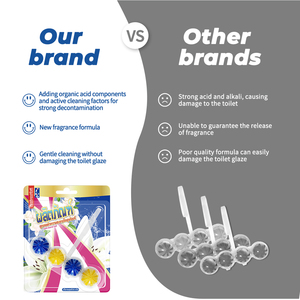 Boule de nettoyage de cuvette de toilette jetable personnalisable vente populaire produit durable parfum de fleur aromatique désodorisant pour - Product Image 4