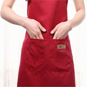 Delantal de algodón reutilizable personalizado unisex para cocina, bar, cafetería, restaurante, limpieza diaria con logotipo personalizado - Product Image 6