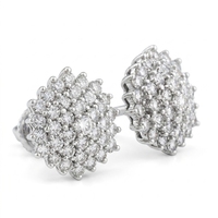 Boucles d'oreilles en diamant PT950 certifiées IGI, finition polie brillante, coupe brillante, légères, confortables, pour un usage quotidien, cadeau de fête pour femmes