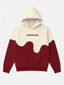 Sweat-shirt à capuche color block pour homme ALWWEARS, coupe ample, décontracté, automne, en molleton 100% coton, impression par transfert thermique - Product Image 4