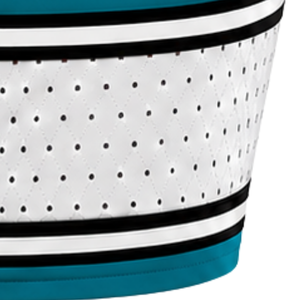 <b>Teal</b> White Black <b>Womens</b> Sleeveless V Neck Cheerleading Crop <b>Top</b> Athletic Performance Team Cheer Uniform Competition Sportswear - Product Image 6