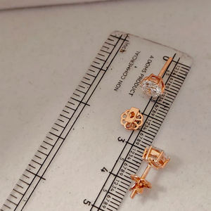 Boucles d'oreilles clous vintage en or 14 carats, tendance, très demandées, vente en gros, diamant 1 carat serti clos, taille brillant, couleur DEF, pour femme - Product Image 5