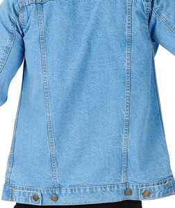 Men's Stylish Brand <b>Denim</b> <b>Jacket</b> Solid Color with Stand Collar <b>Custom</b> Fit Breathable Winter Coat Latest Design - Product Image 3