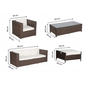 ชุดโซฟาหวายกลางแจ้งทันสมัยขายดีที่สุด พร้อมโครงโลหะ สำหรับครอบครัวขนาดใหญ่ โรงแรม และลานบ้าน - Product Image 2