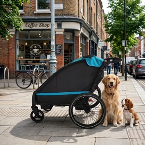 Remolque para Bicicleta KS-6200 para Perros Grandes, de Aluminio, con Suspensión Independiente, Ligero y Fácil de Plegar, el Compañero Perfecto para Actividades al Aire Libre - Product Image 1