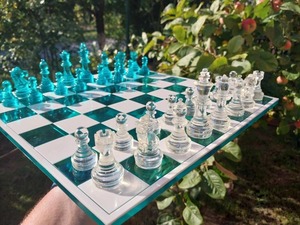 Échiquier de Nouvel An personnalisé en résine artisanale, style sportif, pour loisirs et jeux d'échecs - Product Image 2