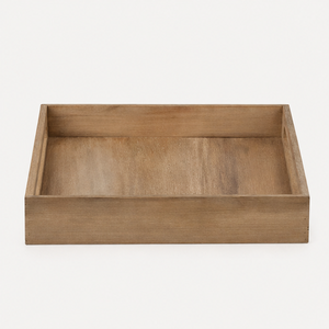 Bandeja de Servir Ecológica de Madera Maciza de Acacia con Asas Integradas, Plato Rectangular Decorativo Multiusos - Product Image 3