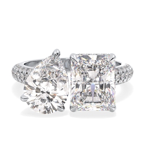 Bague Réglable REYES en Or Blanc 14K de Haute Qualité avec Moissanite 6,78 Carats pour Femme, Certifiée GRA, Bijoux de Mariage de Luxe - Product Image 2