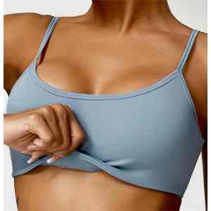 Sujetador deportivo de alta calidad con espalda plisada en forma de U, de secado rápido, para fitness, gimnasio, yoga, correr, para mujer. - Product Image 6